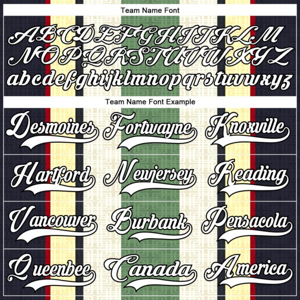 Custom Green White Cream Black-Red Stripe Hockey Lace Neck Jersey