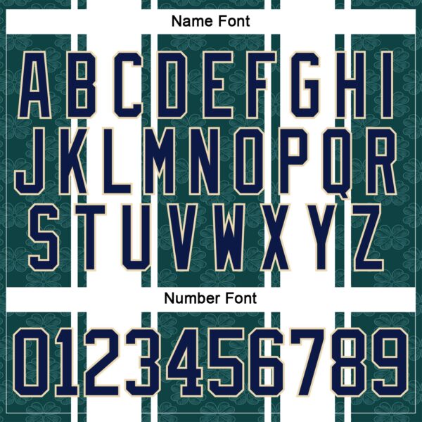 Custom Green Navy White-Cream Stripe Hockey Lace Neck Jersey