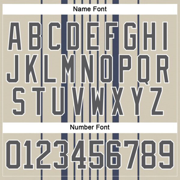 Custom Cream Steel Gray Navy-White Stripe Hockey Lace Neck Jersey