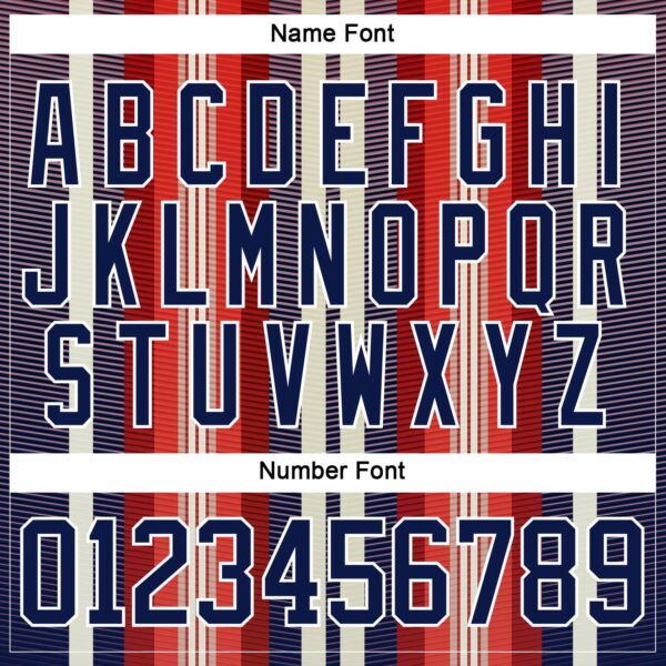 Custom Red Navy Cream-White Stripe Hockey Lace Neck Jersey