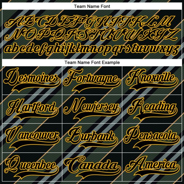 Custom Black Gold-White Stripe Hockey Lace Neck Jersey