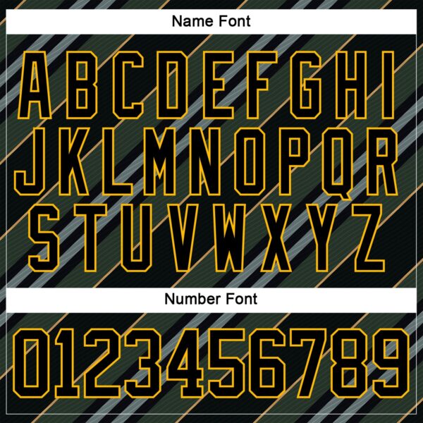 Custom Black Gold-White Stripe Hockey Lace Neck Jersey