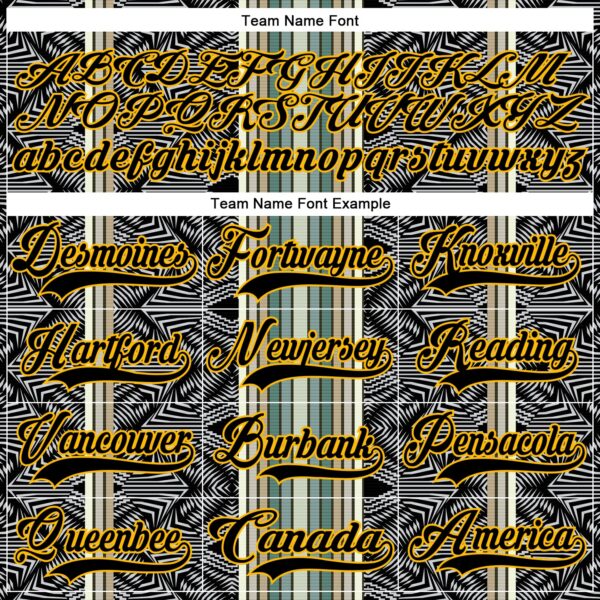 Custom Black Blue Gold-White Stripe Hockey Lace Neck Jersey