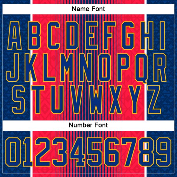 Custom Red Royal Black Gold-White Stripe Hockey Lace Neck Jersey