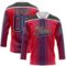 Custom Red Royal Black Gold-White Stripe Hockey Lace Neck Jersey