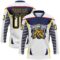 Custom White Black Navy Red-Yellow Abstract Pattern Graphic Cyber Mecha E-sport Hockey Lace Neck Jersey