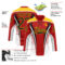 Custom Red Black Yellow-White Abstract Pattern Graphic Cyber Mecha E-sport Hockey Lace Neck Jersey