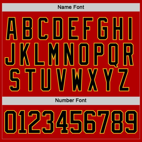 Custom Red Black Yellow-White Abstract Pattern Graphic Cyber Mecha E-sport Hockey Lace Neck Jersey