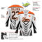 Custom White Black Gray-Orange Abstract Pattern Graphic Cyber Mecha E-sport Hockey Lace Neck Jersey