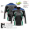 Custom Black Royal Green-White Abstract Pattern Graphic Cyber Mecha E-sport Hockey Lace Neck Jersey