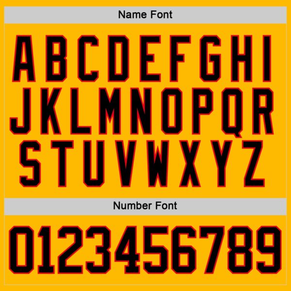 Custom Gold Black Fire Red Green-White Abstract Pattern Graphic Cyber Mecha E-sport Hockey Lace Neck Jersey