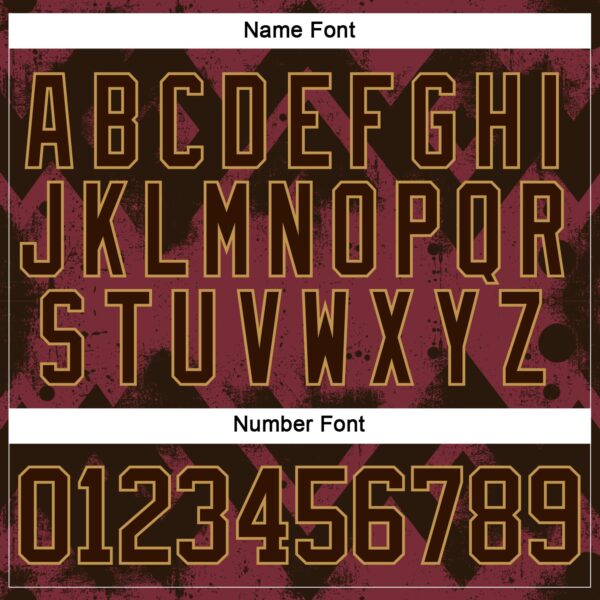 Custom Burgundy Brown-Old Gold Tribal Indigenous Grunge Splash Hockey Lace Neck Jersey