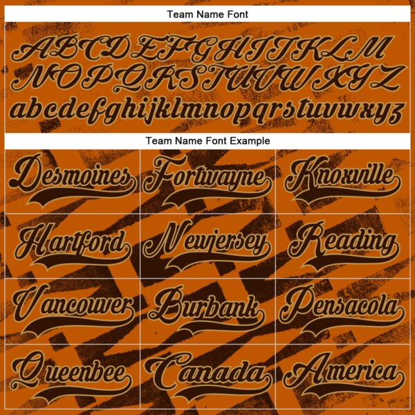 Custom Texas Orange Brown-Old Gold Tribal Indigenous Gradient Geometric Splash Hockey Lace Neck Jersey