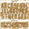 Custom Cream Old Gold-Brown Tribal Indigenous Grunge Splash Hockey Lace Neck Jersey
