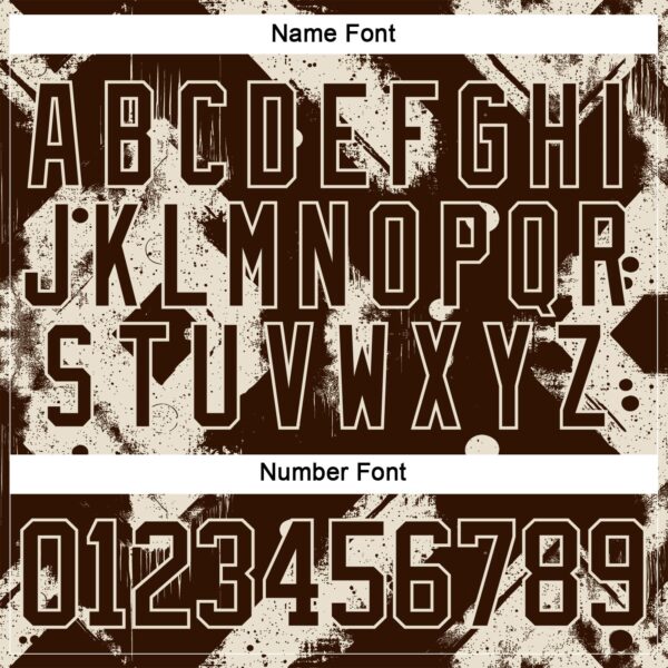 Custom Brown Cream Tribal Indigenous Grunge Splash Hockey Lace Neck Jersey