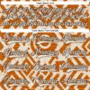 Custom Cream Texas Orange-Brown Tribal Indigenous Grunge Geometric Splash Hockey Lace Neck Jersey