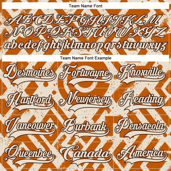 Custom Cream Texas Orange-Brown Tribal Indigenous Grunge Geometric Splash Hockey Lace Neck Jersey