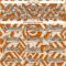 Custom Cream Texas Orange-Brown Tribal Indigenous Grunge Geometric Splash Hockey Lace Neck Jersey