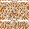 Custom Cream Texas Orange-Brown Tribal Indigenous Grunge Geometric Splash Hockey Lace Neck Jersey