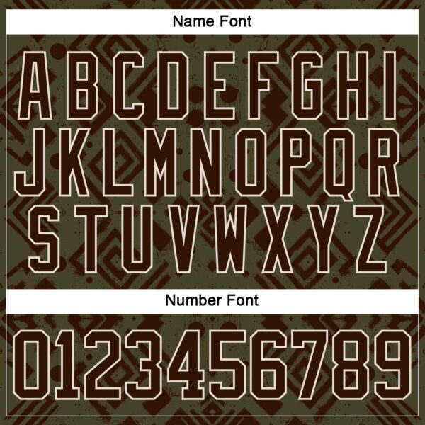 Custom Olive Brown-Cream Tribal Indigenous Grunge Geometric Splash Hockey Lace Neck Jersey