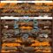 Custom Brown Bay Orange Blue-City Cream Tribal Indigenous Grunge Splash Hockey Lace Neck Jersey