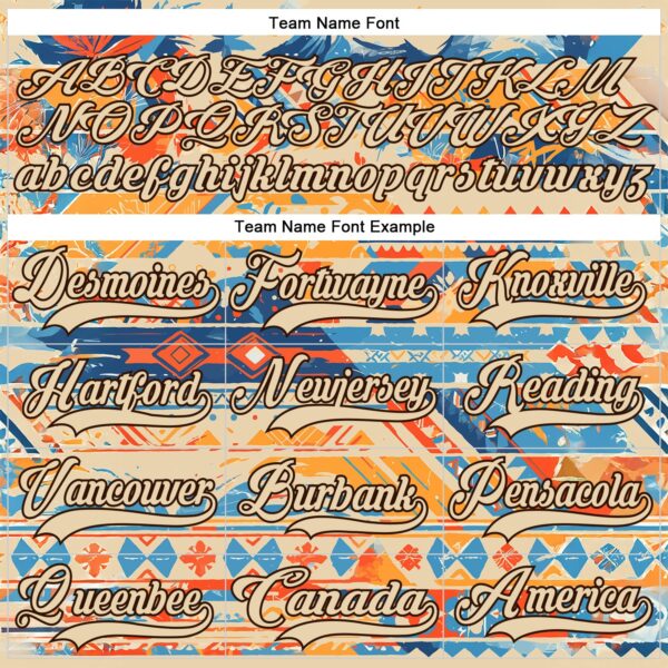 Custom Shadow Blue City Cream Brown-Orange Tribal Indigenous Grunge Splash Hockey Lace Neck Jersey