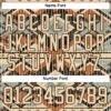 Custom Brown City Cream Orange-Blue Tribal Indigenous Grunge Geometric Splash Hockey Lace Neck Jersey