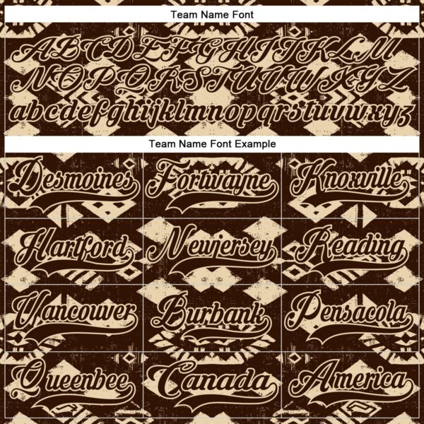 Custom Brown City Cream Tribal Indigenous Grunge Geometric Splash Hockey Lace Neck Jersey