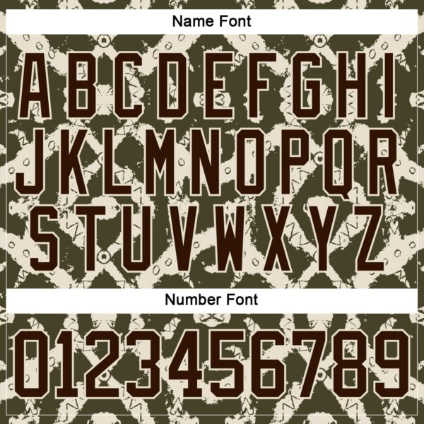 Custom Olive Brown Cream-Burgundy Tribal Indigenous Grunge Splash Hockey Lace Neck Jersey