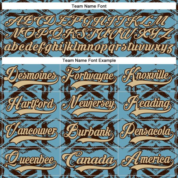 Custom Blue Vegas Gold Burgundy-Brown Tribal Indigenous Grunge Splash Hockey Lace Neck Jersey