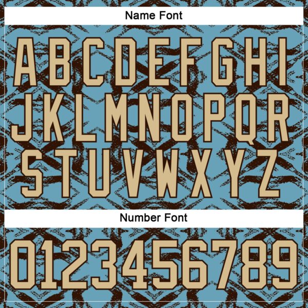 Custom Blue Vegas Gold Burgundy-Brown Tribal Indigenous Grunge Splash Hockey Lace Neck Jersey