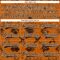 Custom Texas Orange Brown-Cream Tribal Indigenous Grunge Splash Hockey Lace Neck Jersey