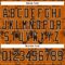 Custom Texas Orange Brown-Cream Tribal Indigenous Grunge Splash Hockey Lace Neck Jersey