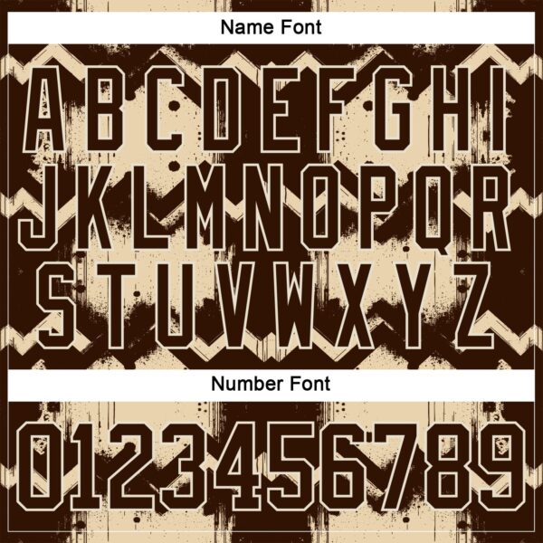 Custom City Cream Brown-Cream Tribal Indigenous Grunge Geometric Splash Hockey Lace Neck Jersey