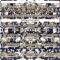 Custom Navy Cream Brown-Vegas Gold Tribal Indigenous Grunge Floral Splash Hockey Lace Neck Jersey