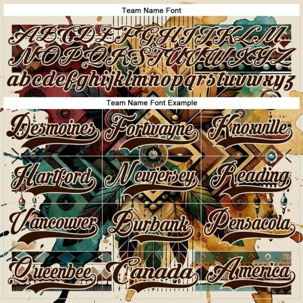 Custom Brown Old Gold-Cream Tribal Indigenous Grunge Geometric Splash Hockey Lace Neck Jersey