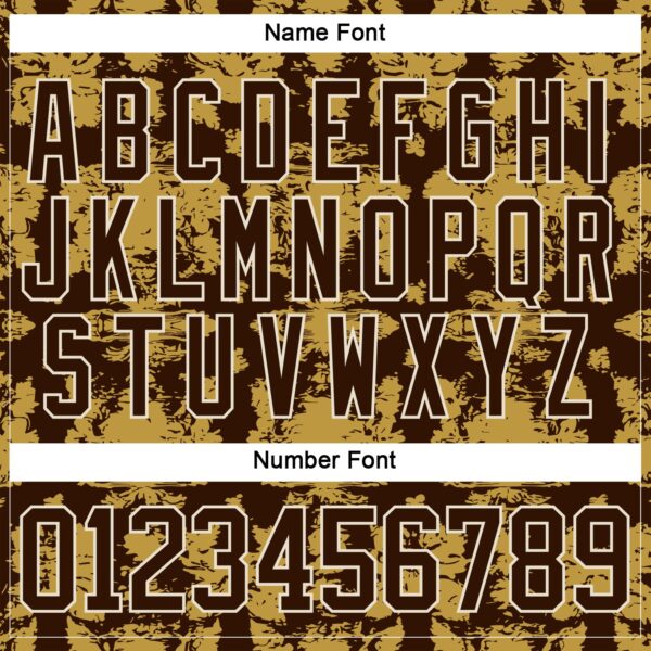 Custom Brown Old Gold-Cream Tribal Indigenous Grunge Splash Hockey Lace Neck Jersey