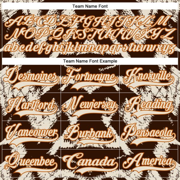 Custom Brown Cream-Texas Orange Tribal Indigenous Grunge Splash Hockey Lace Neck Jersey