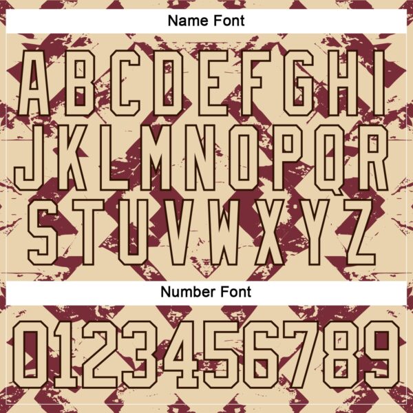 Custom City Cream Burgundy-Brown Tribal Indigenous Grunge Splash Hockey Lace Neck Jersey