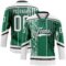 Custom Kelly Green White-Black Abstract Dallas Inspired Grunge Stripe Hockey Lace Neck Jersey