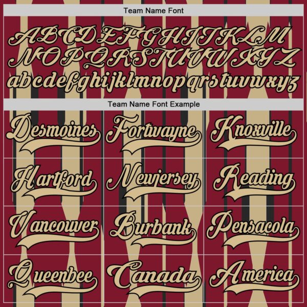 Custom Crimson Vegas Gold-Black Abstract Arizona Inspired Stripe Hockey Lace Neck Jersey