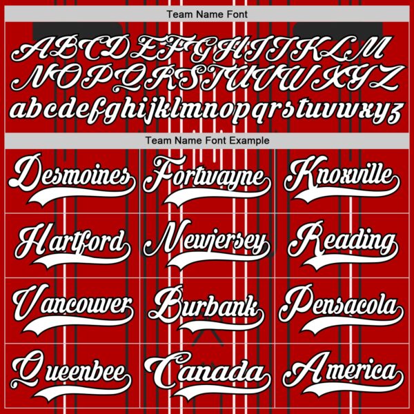 Custom Red White-Black Abstract Carolina Inspired Line Hockey Lace Neck Jersey