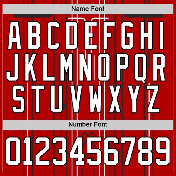 Custom Red White-Black Abstract Carolina Inspired Line Hockey Lace Neck Jersey