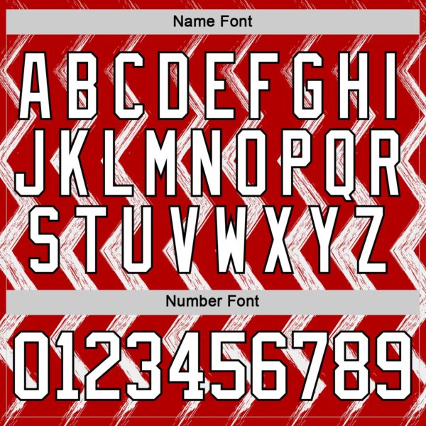 Custom Red White-Black Abstract Chicago Inspired Zigzag Hockey Lace Neck Jersey