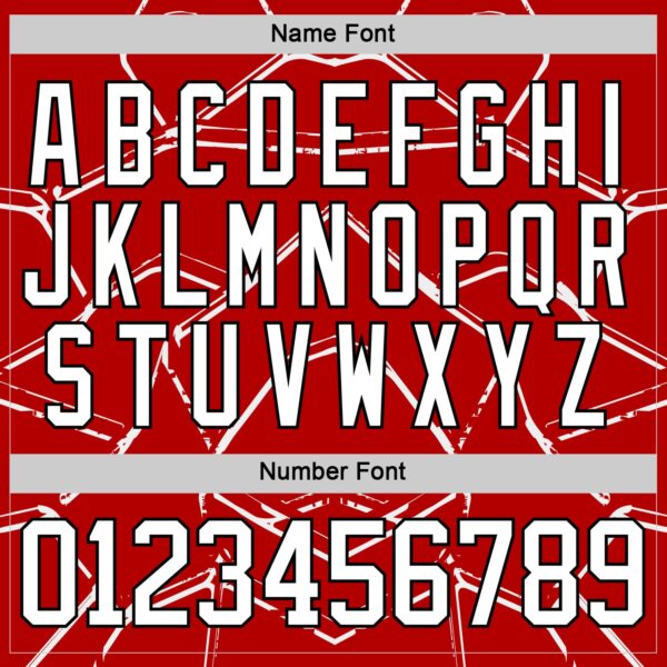 Custom Red White-Black Abstract Detroit Inspired Line Hockey Lace Neck Jersey