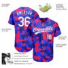 Custom Camo White-Royal 3D Pattern Design Authentic Salute To Service Baseball Jersey