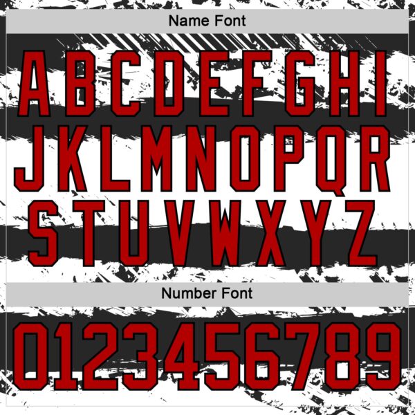 Custom White Red-Black Abstract Detroit Inspired Line Hockey Lace Neck Jersey