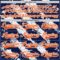 Custom Orange Navy-White Abstract Edmonton Inspired Splash Hockey Lace Neck Jersey