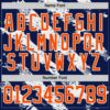Custom Orange Navy-White Abstract Edmonton Inspired Splash Hockey Lace Neck Jersey