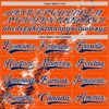 Custom Orange Navy-White Abstract Edmonton Inspired Splash Hockey Lace Neck Jersey
